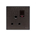 Aqua Icon Brown 15 AMP Power Switch Socket With Neon