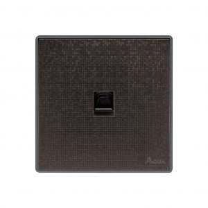 Aqua Icon Brown Single Telephone Socket