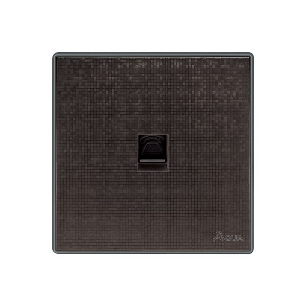 Aqua Icon Brown Single Telephone Socket