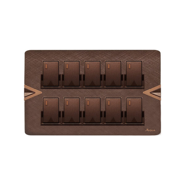 AQUA ARROW BROWN 10 GANG SWITCH