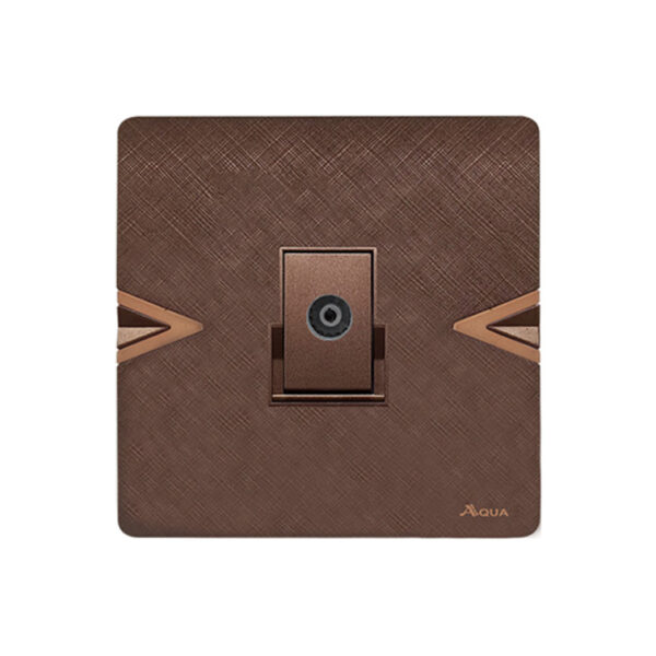 AQUA ARROW BROWN SINGLE TV SOCKET