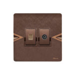 AQUA ARROW BROWN TV + TELEPHONE SOCKET