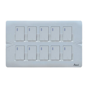 AQUA ARROW WHITE 10 GANG SWITCH