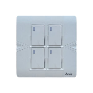 AQUA ARROW WHITE 4 GANG SWITCH