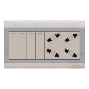 AQUA BRAVO 4 SWITCH 2 SOCKET