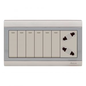 AQUA BRAVO 6 SWITCH 1 SOCKET