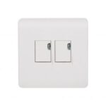 AQUA EDGE WHITE 2 GANG SWITCH