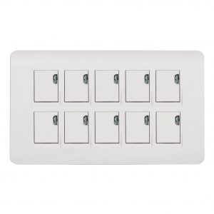 AQUA EDGE WHITE 10 GANG SWITCH