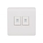 AQUA EDGE WHITE DOUBLE DATA SOCKET