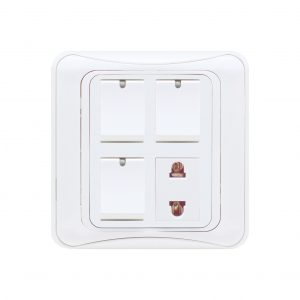 AQUA GLI 3 GANG SWITCH PLUS 1 SOCKET