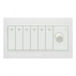 AQUA GLORY 6 GANG SWITCH PLUS 1 DIMMER