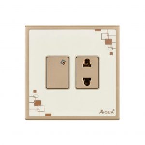 AQUA GLOW 1 GANG SWITCH PLUS 1 SOCKET