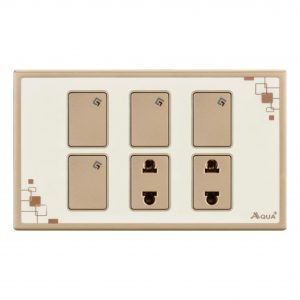 AQUA GLOW 4 GANG SWITCH PLUS 2 SOCKET