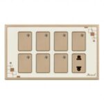 AQUA GLOW 7 GANG SWITCH PLUS 1 SOCKET