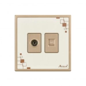 AQUA GLOW TV PLUS TELEPHONE SOCKET