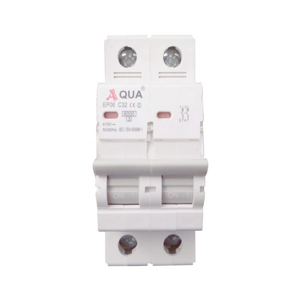 AQUA DOUBLE POLE 32 AMP MCB BREAKER