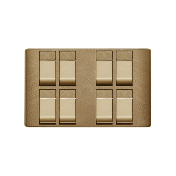 AQUA PINE GOLD 8 GANG SWITCH