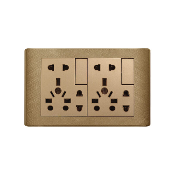 AQUA PINE GOLD DOUBLE UNIVERSAL SOCKET