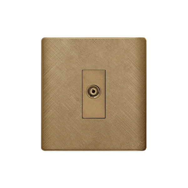 AQUA PINE GOLD SINGLE TV SOCKET