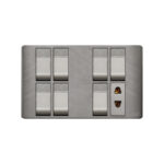 AQUA PINE GREY 7 GANG SWITCH + 1 SOCKET
