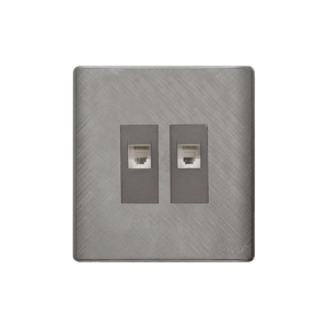 AQUA PINE GREY DOUBLE DATA SOCKET