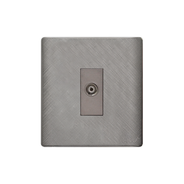 AQUA PINE GREY SINGLE TV SOCKET