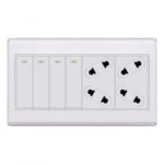 AQUA SAPPHIRE 4 GANG SWITCH PLUS 2 SOCKET