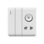 Aqua Elegance White 2 Switch + 1 Socket + 1 Dimmer