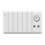 Aqua Elegance White 6 Gang 1 Socket 1 Dimmer