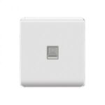 Aqua Elegance White Single Telephone Socket