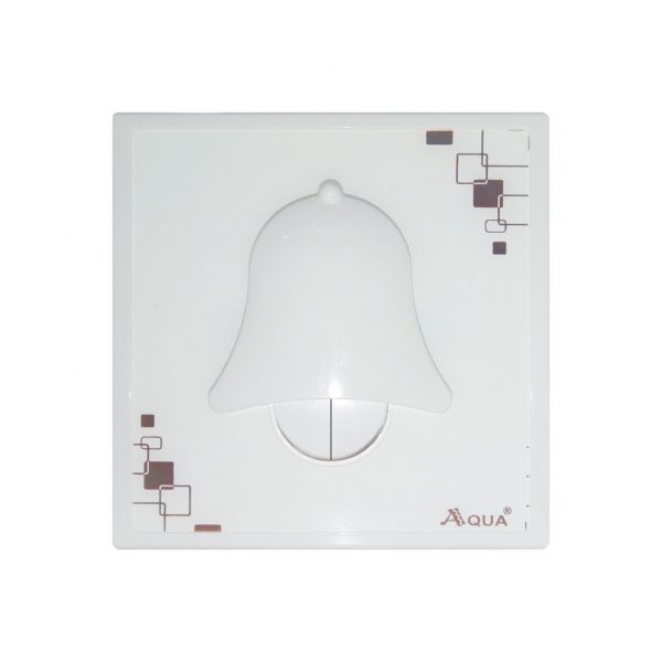 Aqua Glow Double Bell Push White Bell Style