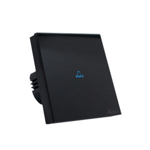 Glass Wifi Smart Bell Push Touch Black