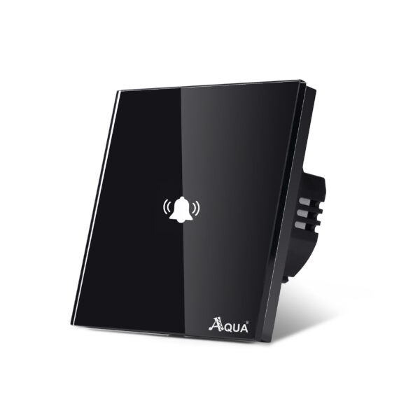 Glass Non-Wifi Smart Bell Push Touch Black
