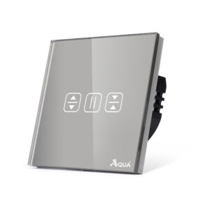 Glass Wifi Smart Blind Motor Switch Grey