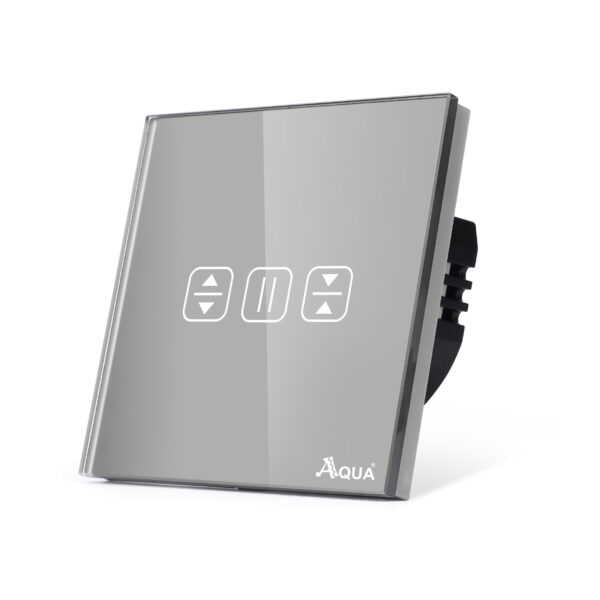 Glass Wifi Smart Blind Motor Switch Grey