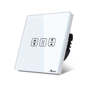 Glass Wifi Smart Blind Motor Switch White