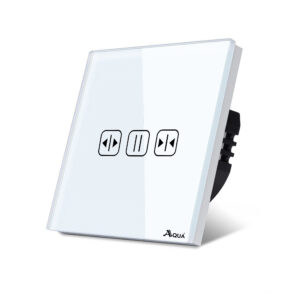 Glass Wifi Smart Curtain Motor Switch White