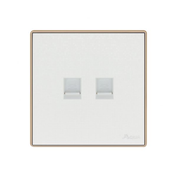 Aqua Icon Double Data Socket
