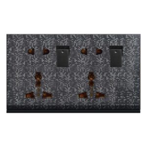 AQUA TEXTURE DOUBLE MULTI UNIVERSAL SOCKET
