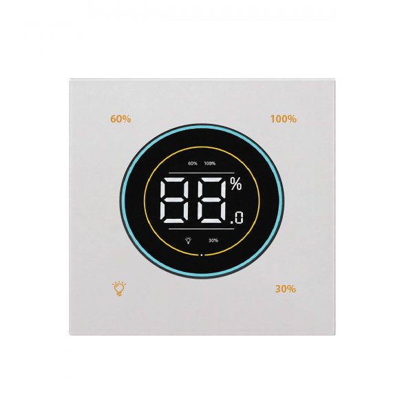 AQUA ZIGBEE DOVE WHITE DIGITAL FAN DIMMER + 1 GANG + 2 SCENE