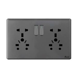 AQUA NEO SUPER GREY DOUBLE UNIVERSAL SOCKET