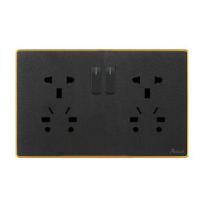AQUA NEO ACRYLIC BLACK DOUBLE UNIVERSAL SOCKET