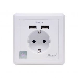 AQUA USB DOUBLE PLUS EURO SOCKET