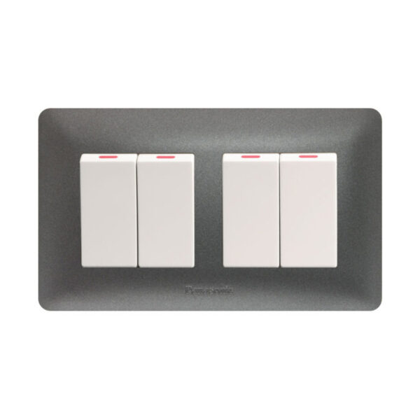 Panasonic 4 Gang 1 Way SP Switch (3x6)