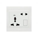 AQUA GLORY 1 GANG SWITCH UNIVERSAL PLUS 2 PIN SOCKET