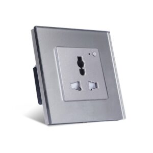 Glass Wifi Smart Universal Socket Grey