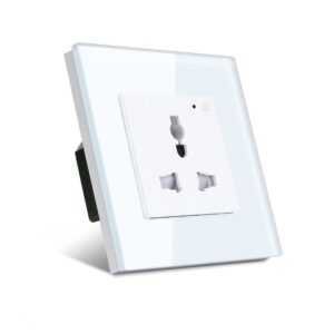 Glass Wifi Smart Universal Socket White