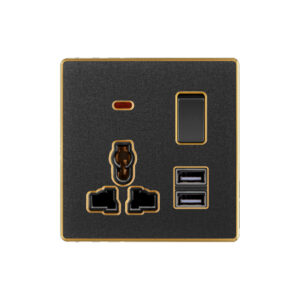 Aqua Xtreme Black Multi Socket Plus Dual USB