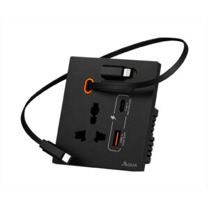 Aqua 20W Fast Charging Wall Socket (Black)