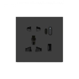 AQUA ZIGBEE CHARCOAL BLACK MULTI + USB + TYPE-C